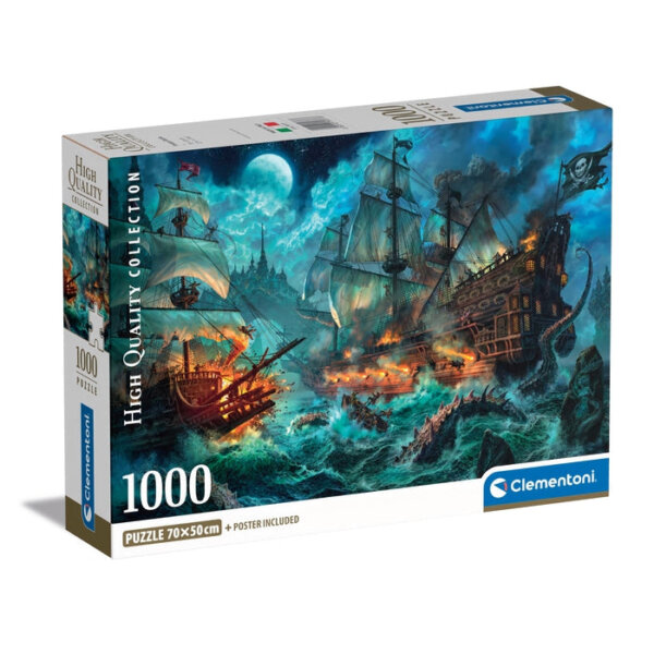 428266-Clementoni-39777-1000-Teile-Puzzle-High-Quality-Collection-Compact-Schlacht-der-Schiffe