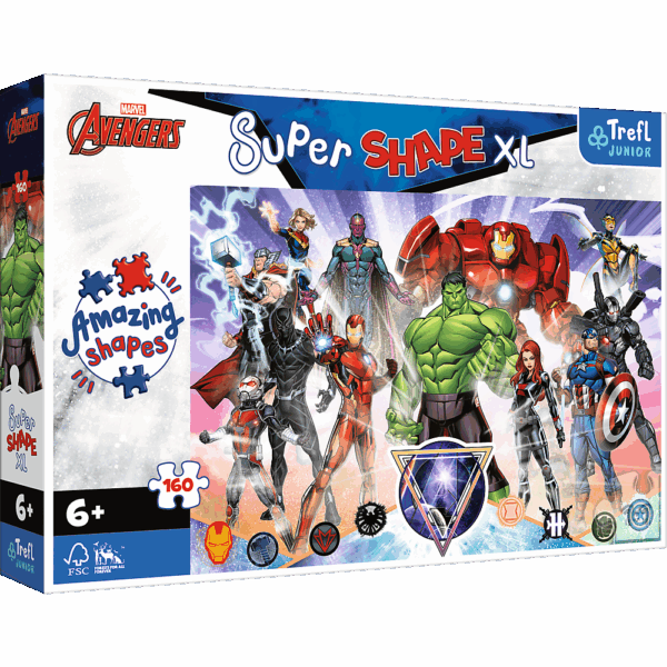 416731-Junior-Super-Shape-XL-Puzzle-160-Teile-Teile-Marvel-Avengers