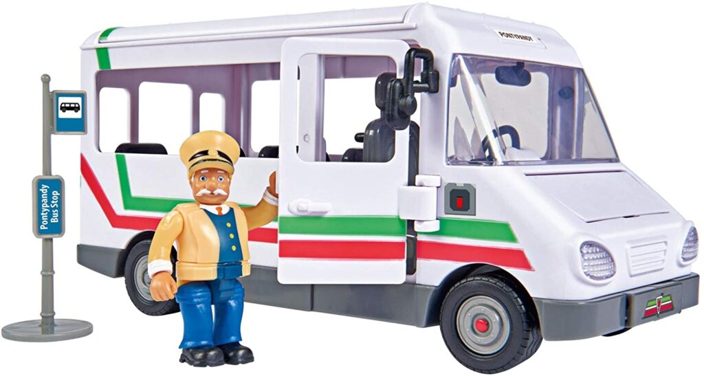 364760-Simba-109251073-Feuerwehrmann-Sam--Trevors-Bus-mit-Figur