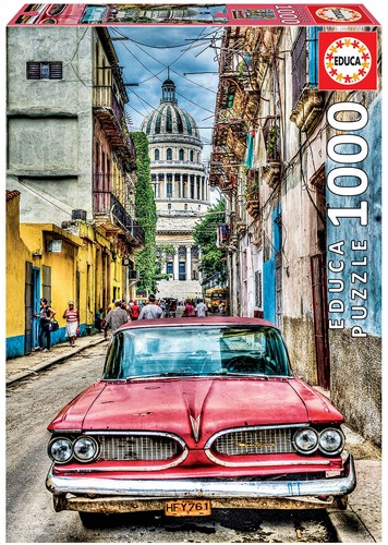 370391-Educa-Puzzle-9216754-Vintage-car-in-old-Havana-1000-Teile-Puzzle-