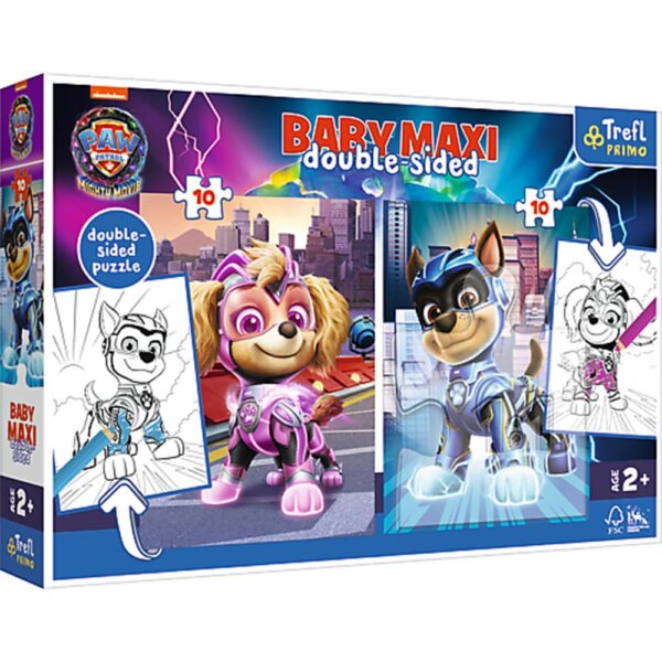 416901-PAW-Patrol-Film-Primo-Baby-MAXI-Puzzle---Malvorlage-2-x-10-Teile