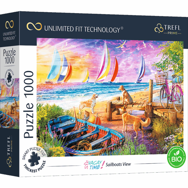 416832-UFT-Puzzle-1000-Teile-Vacay-Time--Blick-auf-Segelboote