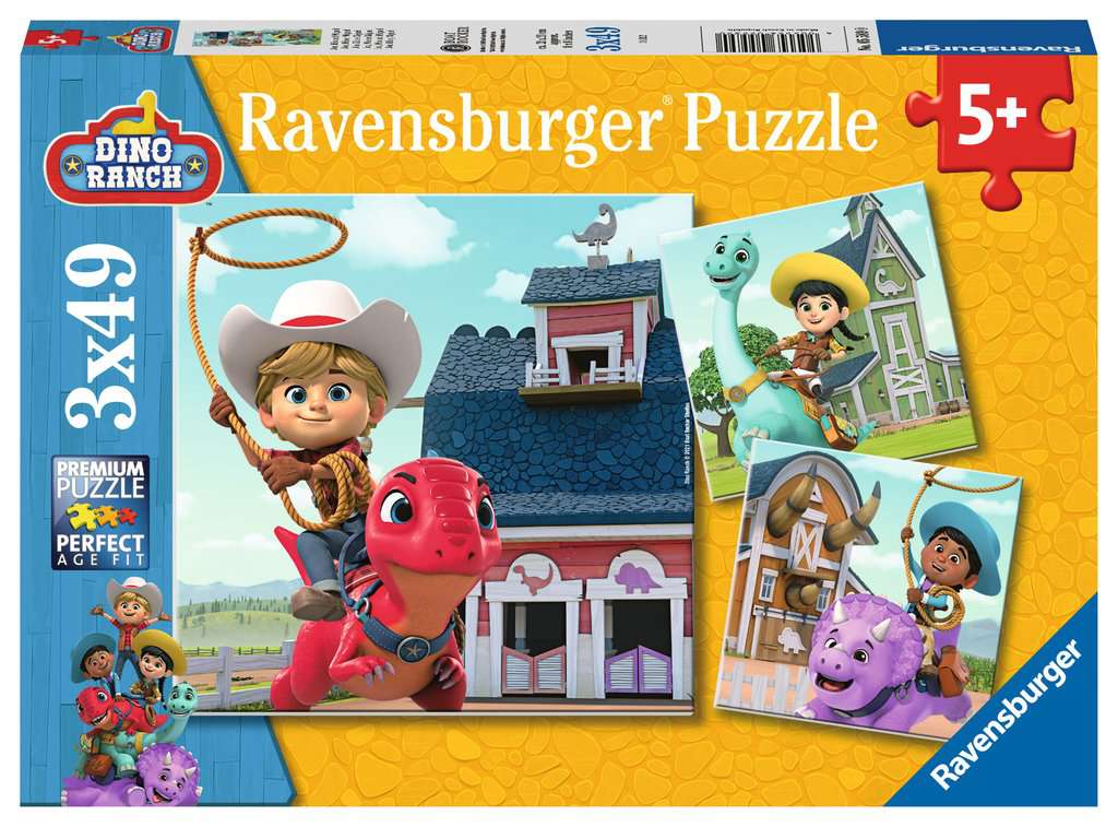 411532-Dino-Ranch-Jon--Min--Miguel-Puzzle-3x49-Teile