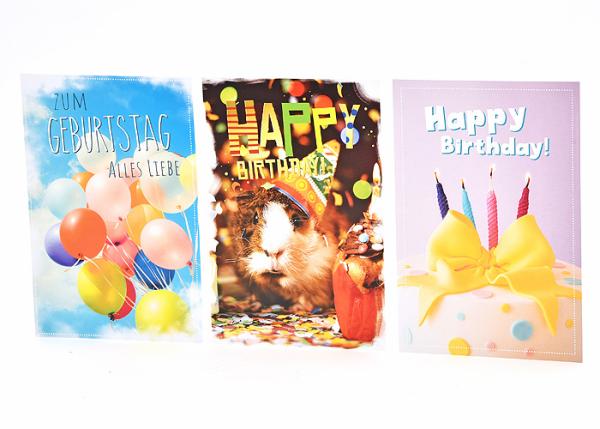 482286-Geburtstagskarte-100-Stueck-3-Motive-11-5-x-17-5-cm