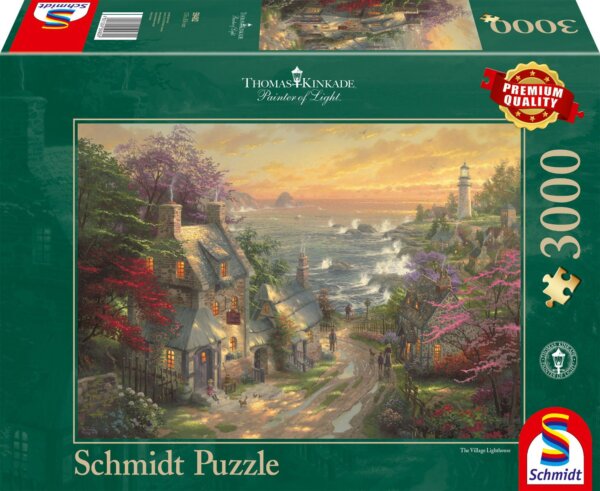 375475-Schmidt-Spiele-59482-Doerfchen-am-Leuchtturm-3000-Teile-Puzzle