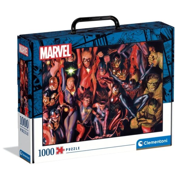 428227-Clementoni-39675-1000-Teile-Puzzle-Brief-Case-Disney-Marvel