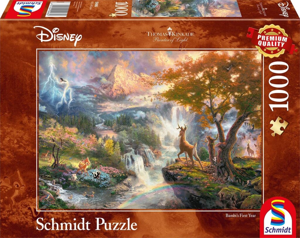 368033-Schmidt-Spiele-59486-Disney-Bambi-Thomas-Kinkade-Puzzle