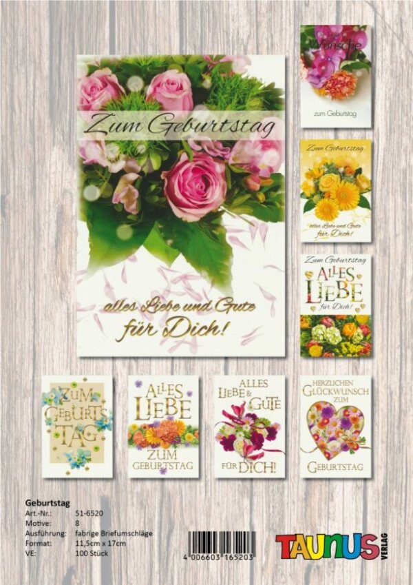 433978-Geburtstagskarten-Blumen-100-Stueck-6-Motive