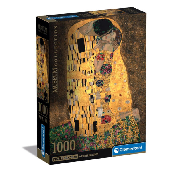 428285-Clementoni-39790-1000-Teile-Puzzle-Museum-Collection-Compact-Klimt-Der-Kuss