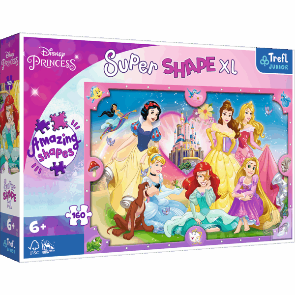 416730-Junior-Super-Shape-XL-Puzzle-160-Teile-Teile-Disney-Princess