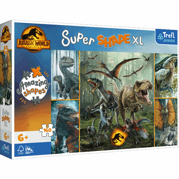 416736-Junior-Super-Shape-XL-Puzzle-160-Teile-Teile-Jurassic-World
