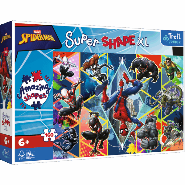 416732-Junior-Super-Shape-XL-Puzzle-160-Teile-Teile-Marvel-Spiderman