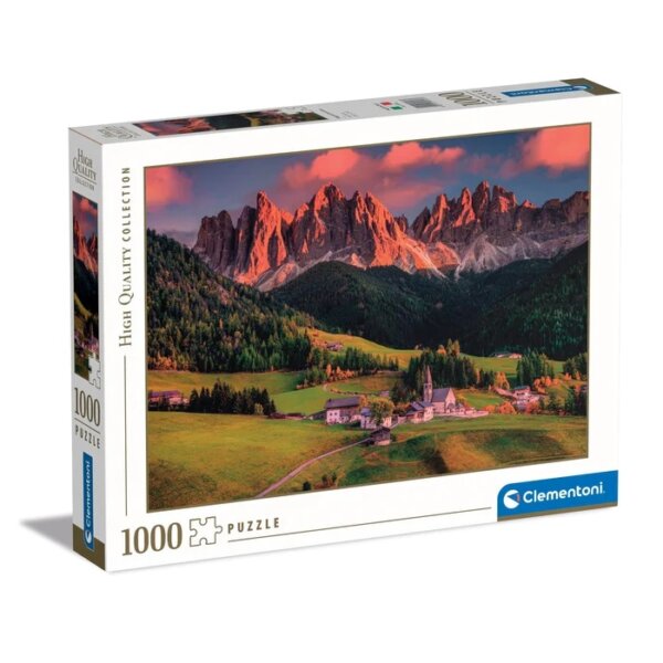 428253-Clementoni-39743-1000-Teile-Puzzle-High-Quality-Collection-Sonnenuntergang-ueber-Val-di-Funes