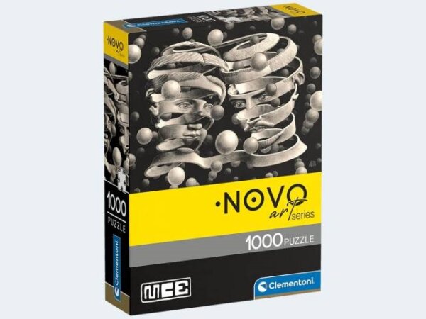 428297-Clementoni-39752-1000-Teile-Puzzle-Novo-Art-Collection-Compact-Escher-Bond-of-Union