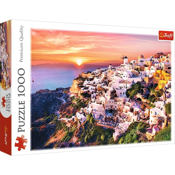 401168-Puzzle-Sonnenuntergang-ueber-Santorini-1000-Teile