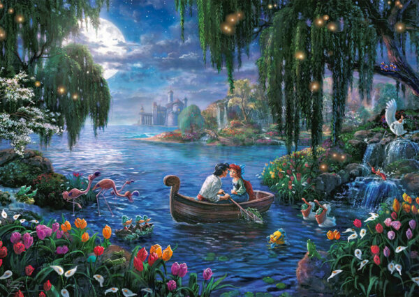 413461-Thomas-Kinkade-The-little-Mermaid-and-Prince-Eric-Puzzle-1000-Teile