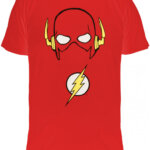 364608-The-Flash--Flash-s-Maske--Herren-T-Shirt-rot-Groesse-M