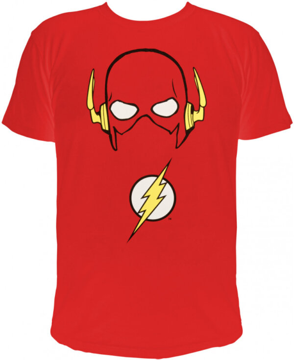 364608-The-Flash--Flash-s-Maske--Herren-T-Shirt-rot-Groesse-M