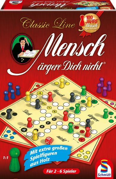 375262-Schmidt-Spiele-49085-Classic-Line-Mensch-aergere-Dich-nicht---mit-grossen-Spielfiguren