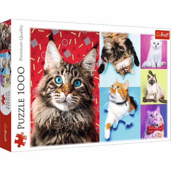 416765-Puzzle-1000-Teile-----Gl--ckliche-Katzen
