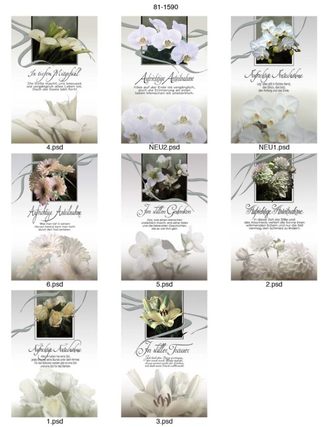 434276-Trauerkarte-100-Stueck-8-Motive 434276-Trauerkarte-100-Stueck-8-Motive