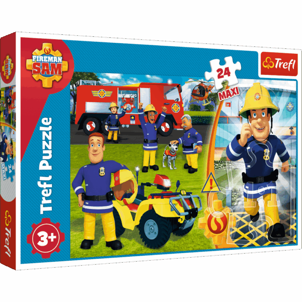 366645-Trefl-Maxi-Feuerwehrmann-Sam-24-Teile-Mutiger-Feuerwehrmann-Sam