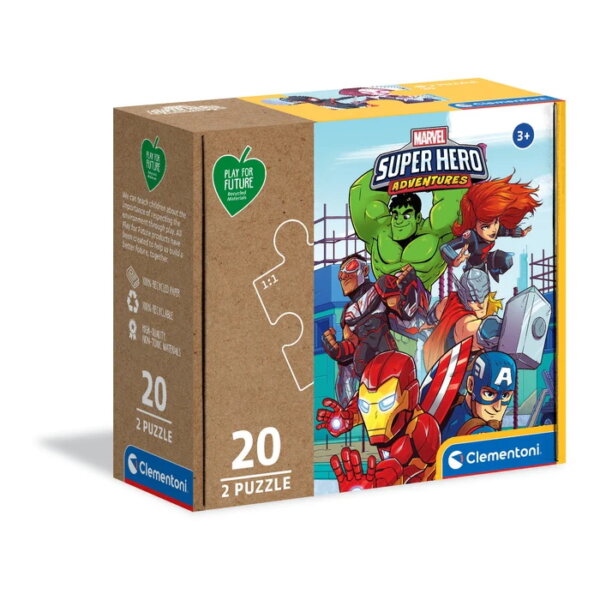 365464-Clementoni-24775-Marvel-Superhelden-2-x-20-Teile-Puzzle-Play-for-Future