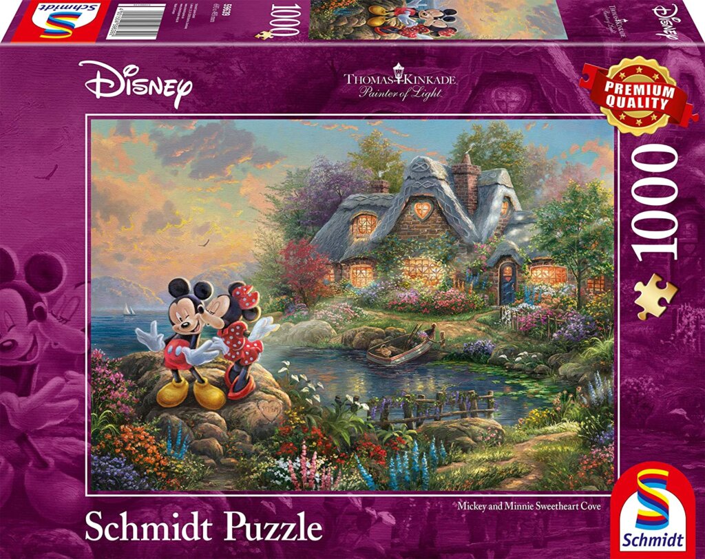 368042-Schmidt-Spiele-59639-Disney-Sweethearts-Mickey-und-Minnie-Thomas-Kinkade-Puzzle
