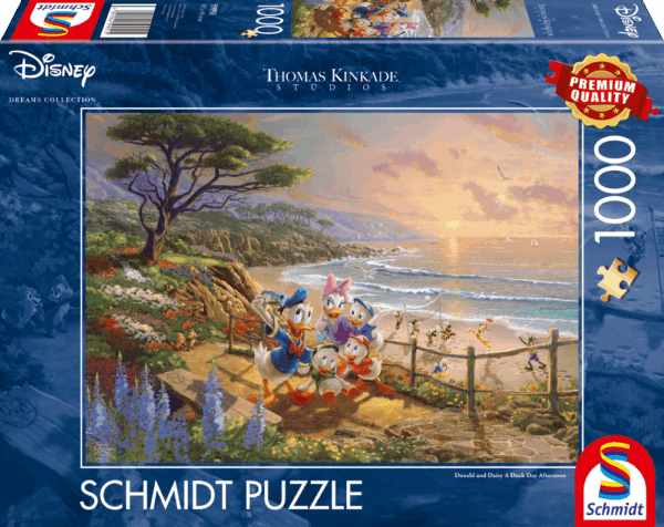 401406-Disney--Donald-und-Daisy--A-Duck-Day-Afternoon-1000-Teile-Puzzle--Thomas-Kinkade-