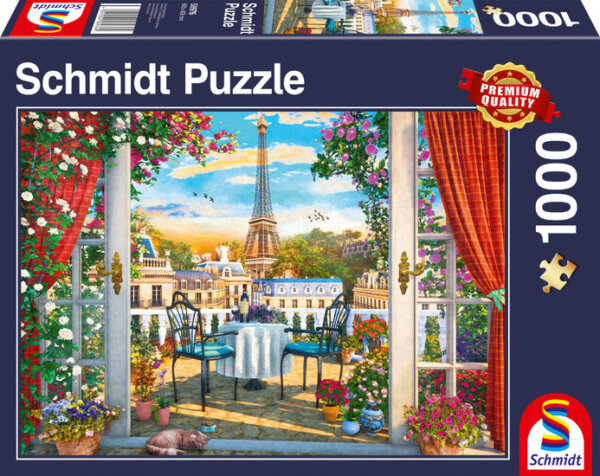 381797-Schmidt-Spiele-58976-Terrasse-in-Paris--1000-Teile-Puzzle