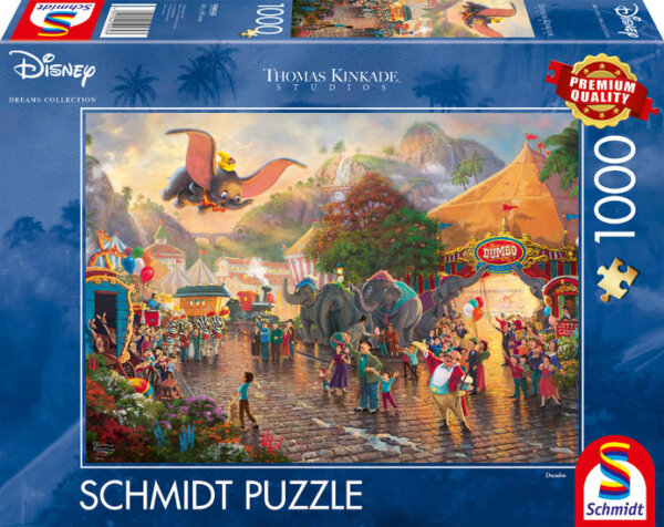 381793-Schmidt-Spiele-59939-Thomas-Kinkade-Disney-Dumbo--1000-Teile-Puzzle