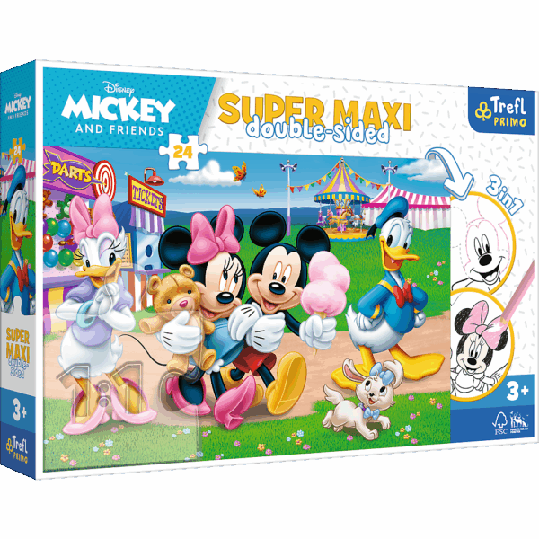 416866-Primo-Super-Maxi-Puzzle-24-Teile-und-Malvorlage-----Disney-Mickey---Minie-Mouse