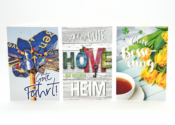 482309-Glueckwunschkarte-diverse-Anlaesse-100-Stueck-8-Motive-11-5-x-17-5-cm