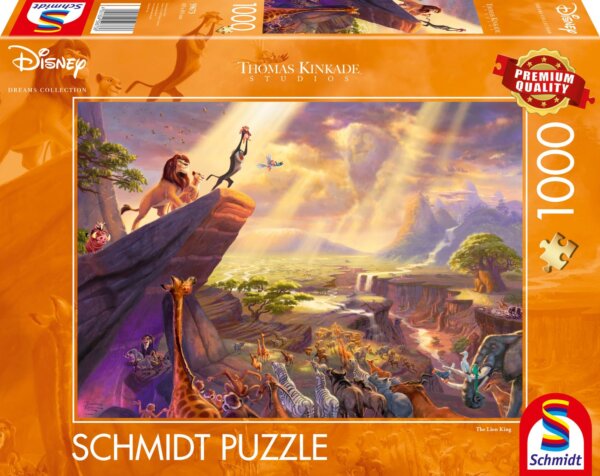 369011-Schmidt-Spiele-59673-Thomas-Kinkade--Disney--Koenig-der-Loewen-1-000-Teile-Puzzle-