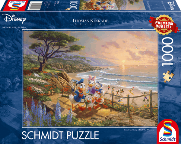 401406-Disney--Donald-und-Daisy--A-Duck-Day-Afternoon-1000-Teile-Puzzle--Thomas-Kinkade-